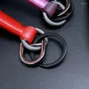 سلاسل المفاتيح الجلود الفاخرة لطيف DIY مفاتيح للرجال هدية سيارة مفتاح سلسلة FOB Chaveiro Porte Clef Bag Bag Exclseories