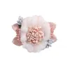 Nuove ragazze carino petali di fiori forcine dolce perla chiffon capelli decorare copricapo fermagli per capelli barrette accessori per capelli per bambini regalo GC1902