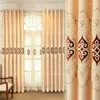 Cortinas de luxo europeias de alta qualidade para a sala de estar Windows Windows Tratamento Jacquard Bordado Corda de corda