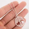 Celtic Family Tree of Life Necklace with Infinity Infinite Forever Love Sign Stainless Steel Lucky Number 8 DNA Shape Pendant Chain Choker Jewelry
