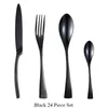 Set di stoviglie KuBac Hommi 20Pcs Nero 304 Set di posate Stoviglie/Stoviglie/Utensili per 4 Include Coltelli/Forchette/Cucchiai