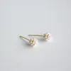 Stud Earrings Fashion Small Pearl Balls Unusual Cute Girl Round 925 Silver Needle For Women Wendding Jewelry 2023