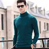 Suéteres masculinos Men Turtleneck Cashmere Sweater Male Wool Color Sólida Slim Alta Pullovers de Gola Alta