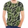 Męskie koszule T Blue Camouflage Clothing Design wydrukowany w hawajskim polinezyjskim stylu załogi z krótkim rękawem letnia koszula sportowa luksusowy