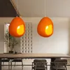 Lampes suspendues 2023 Design Wabi Sabi Orange Nordic Vintage Mode Kithcen Table à manger Island Restaurant E27 Lampe Lustre