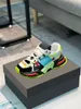 Luxury designer Mixed material AIRMASTER in MULTICOLOR BLUE ORANGE YELLOW sneakers best quality Casual Shoes Trainers Sneaker With Box