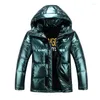 Мужская зима зима 2023 Снятая с капюшоном Яркая пиджак Корейская свободная теплая спортивная одежда повседневная одежда