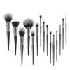 Cień do powiek Nadaje się do Makeup Artist Brush Set 15 Wysokiej jakości czarne naturalne włosy syntetyczne Zestaw narzędzi kosmetycznych Professional Make 230211