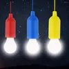 Luci notturne 5pcs Corridoio sospeso Lampada a LED a batteria con cavo di trazione Lampadina luminosa