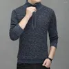 Heren truien mannen gebreide pullover los bewaard warm winddicht ontspannen fleeced fleeced lined trui base top