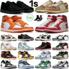 Black Phantom 1 Basketball Shoes Jumpman 1s lows Lost And Found Reverse Mocha Starfish Gorge Green Voodoo Bred Patent Men Women Outdoor Sports Trainers Sneakers T3