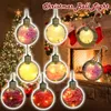 Décoration de fête 1pcs boule de Noël transparente boules en plastique clair Noël remplissable ornement jouets 2023 année décorations décor arbre J4U9