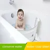 Bathing Tubs Seats Portable PP Baby Shower Bathtub Dam Adjustable Bath Accessories Save Water Baffle Silicone Suction Cup Separator 230211