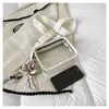 Cross Body Women Fashion Transpody Crossbody Mini Square Torebka Dziewczyny Damowe Dekoracyjne małe przezroczyste PCV Stadion Zatwierdzony worka prasowa 0212/23