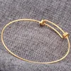 Bracciale rigido in oro rosa per gioielli di moda, braccialetto per braccialetti espandibili Ani Luck, braccialetti fai da te