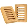 Soap Dish Bamboo Soap Holder voor douche zeep Savers voor bargerechten voor badkamer zeeplade zelfafvoer4094824