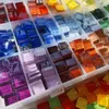 Ремесленные инструменты Оптовая DIY Crystal Glass Mosaic Patch 1 кг ручной работы родительского детья сумка 1 см. Частица детская творческая домашняя украшение 230211
