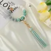 Colorful Silicon Beads Bracelets Link Tassel Jewelry Bracelet Good Quality Key Chain Charm Birthday Gifts