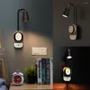 Wall Lamps LED Multifunctional Bedside Reading Lamp With Remote Control Switch Dimmable Gooseneck Flexible Lights Night Light