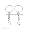 Key Rings Sell 300Pcs /Lots Antique Sier Alloy Band Chain Ring Diy Accessories Material Accessories46 Q2 Drop Delivery Jewelry Dhya1