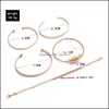 Bangle Open Armband Set For Women Jewelry Accessories 5 PCS/Set Party Bohemian Arrow Shell Armband Set Drop Delivery Dhjio