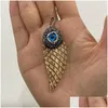 Charms Natural Freshwater Shell Wing Shaped Sticky Diamond Pendant Necklace Armband som används för DIY -smycken som tillverkar storlek 20X5525X DHE2K