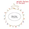 펜던트 목걸이 골드 컬러 초커 목걸이 에나멜 위성 화려한 구슬로 된 케이블 볼 체인 여성