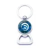 Nyckelringar Bottle Opener KeyChain Accessories Element Game Eye of God Water Wind Thunder Ice Key Chain Ring for Men Genshin Impact KeyChain G230210