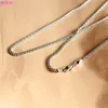 Chains Pure Silver Necklace For Women 2023 Fashion Thai Jewelry Women's 1.5mm 2.5mm Blast Valley Chain