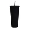 USA Warehouse 24oz Studded Tumbler with Lid and Straw Double Walled再利用可能なプラスチックタンブラー710mlマットアイスコーヒーカップスムージーカップ旅行マグ