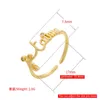 Bandringe ZHUKOU NEU Toi Et Moi Statement Ring Goldfarbe Zirocn CZ Damen Modeschmuck Buchstabe TOI MOI Ring für Paar Ring VJ92 G230213