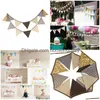 Banner Flags 12 3.2M Cotton Pennant For Party Decor Coffee String Handmade Personality Christmas Drop Delivery Home Garden F Dhtep