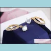Dingle ljuskrona ￶sterrikiska kristallstopp￶rh￤ngen f￶r kvinnor brud br￶llop ￶rh￤nge bijoux femme mode smycken stor droppleverans dhyiw