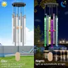 Decorative Figurines 2 Pcs Solar Wind Chimes With Variable Colors Waterproof LED 8 Tubes On The Outside Commemorative