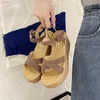 Sandali moda estiva casual piattaforme open toe scarpe da spiaggia tacco alto 2023 zeppe per le donne Tenis Feminino