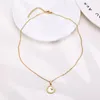 Ketten 18 Karat vergoldete Halskette mit Sonnenstern-Anhänger für Frauen, Frau, Freundin, Edelstahl, einfacher Halsband, Charm-Gliederkette, 45 cm