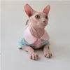 Kedi kostümleri wmxz sfenks tüysüz kıyafetler sonbahar bebek yaka pamuk alt gömlek sevimli sıcak hoodies kazak köpek evcil hayvan kedi tulum tulum