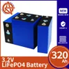 16 pièces Lifepo4 batterie 320AH 310AH batterie au Lithium fer Phosphate bricolage 12V 24V 48V cellule solaire pour voiturette de Golf EV