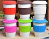 100pcslot Silicone sleeves For mug Party cup sleeves band Recyclable Heat insulation cup Bottle cover