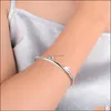 Bracelet Sier Cat Ear Bracelet Open Design Mignon Bijoux De Mode Pour Femmes Jeune Fille Enfant Cadeau Manchette En Gros Drop Livraison Bracelets Dhdbm