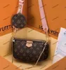 2023 Women Messenger Bags Multi Accessories favoritos 3 pe￧as Bolsas de bolsa Satchel Bolsa Crossbody Lady Pacote Marca de cadeia de ombro de noite bolsa M498