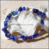 Charm-Armbänder Armband Armreif Edelstein Perle Kristall Millefiori Glas Quarz Chip dehnbar Drop Lieferung Schmuck Dh2Z1