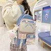 Sac à dos sac d'école japonais femme étudiante coréenne Ins contraste pour fille femmes sacs à dos de grande capacité