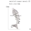 매력 보석 제조 용품 금을위한 매력 금 생선 고양이 스타 DIY 귀걸이 팔찌 목걸이 금속 구리 CZ 지르콘 액세서리 D DH42J