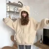 Women's Sweaters Imitation Lamb H Sweater Women Korean Version Of The Autumn And Winter Loose Velvet Thick Cute Hooded Furry Jacket