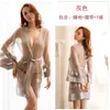 Women's Sleepwear European And American Sexy Bathrobe Pajamas Spring Summer Home Wear Underwear Skirt Thin Robe Pijamas Women