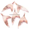 Charms 500Pcs 29X15Mm Tail Fish Mermaid Pendant For Diy Handmade Jewelry Accessories Making Drop Delivery 202 Dhcyd