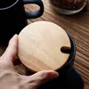 Кружки Unibird 1pc Ceramic Coffee Muk Mug для пары фарфорового завтрака чайная чашка с деревянной крышкой для подводной посуды контейнер с водой