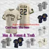 Anpassade basebolltröjor 22 Christian Yelich 2021 Jersey Tyrone Taylor Pablo Reyes Billy McKinney Avidisail Garcia Jackie Bradley