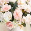 Fleurs décoratives marguerite Rose soie Simulation fleur mariage mariée tenant Bouquet salle de fête jardin Table haut Arrangement faux